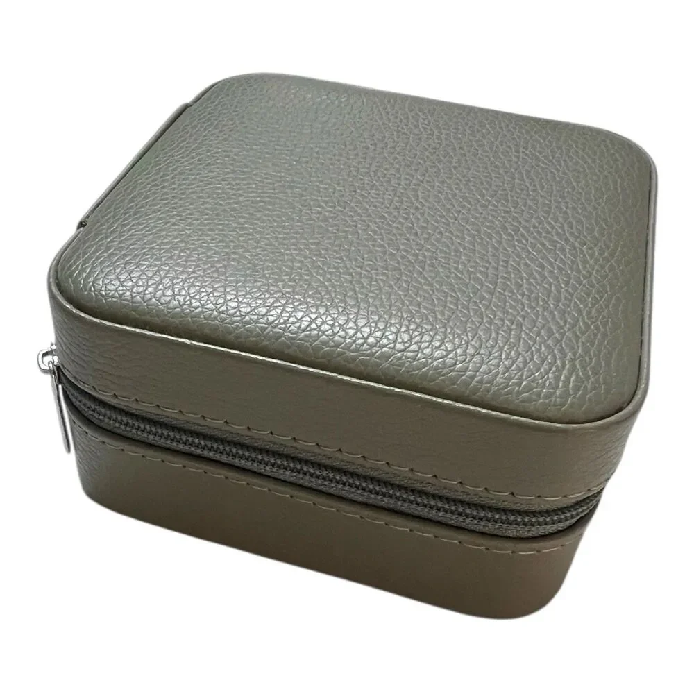 VLANDO Travel Jewelry Box 4 1/2” Zip Around Blue